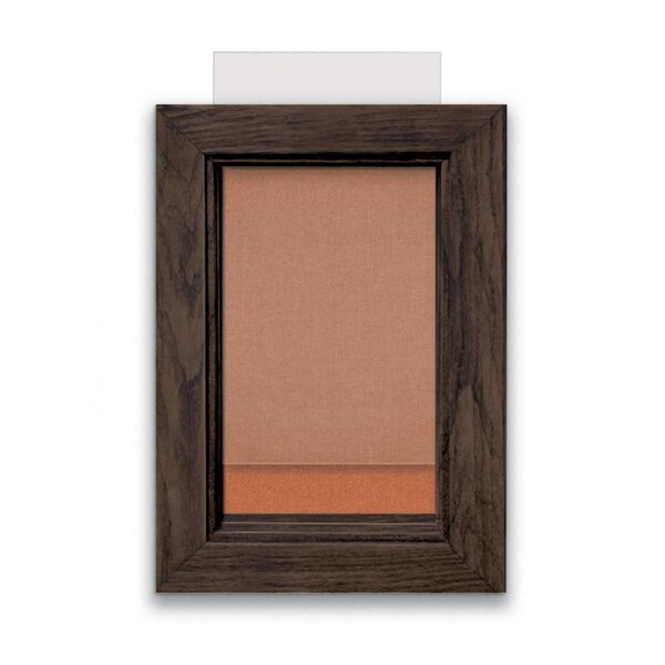 Indoor Enclosed Combo Board, 72"x36", Black Frame/Black Porc & Cloud